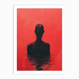 Man In The Water Art Print