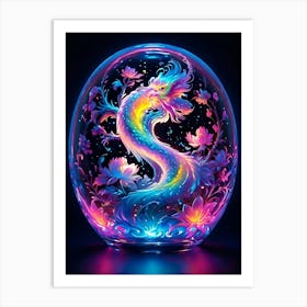 Dragon In A Glass Ball Art Print