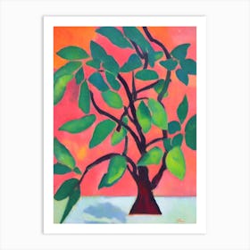 Ironwood 1 tree Abstract Block Colour Art Print