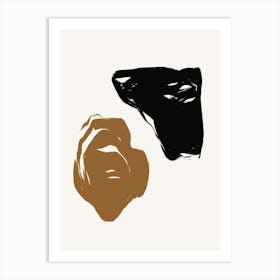 Black And Brown Art Print