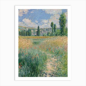 Claude Monet 1881 "Path on the Island of Saint Martin, Vétheuil" French Scenery also known as "Lane in ile St Martin" in HD Immaculate 300dpi Art Print