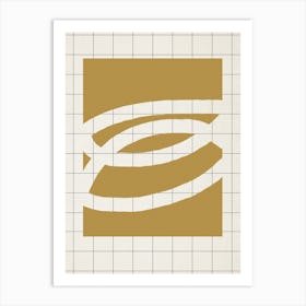 Abstract Beige Composition 1 Art Print