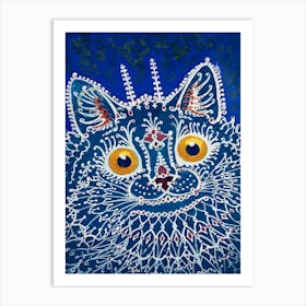 A Cat In Gothic Style, Louis Wain Art Print