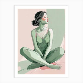 Calm Woman Portrait Art Print (2) Art Print