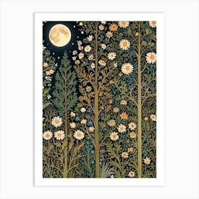 William Morris Moonlight In The Forest 33 Art Print