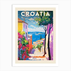 Pula Croatia 1 Fauvist Painting Travel Poster Art Print