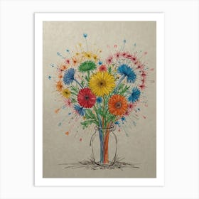 Gerbera Daisies 1 Art Print