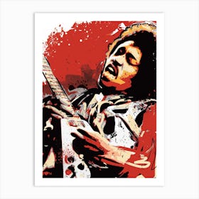 Jimi Hendrix Pop Art Art Print