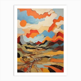 Sunset In The Mountains Art Print