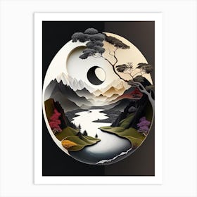 Landscapes 11, Yin and Yang Illustration Art Print