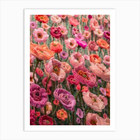 Poppies Knitted In Crochet 4 Art Print