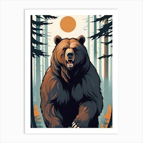 Bear In The Woods 1 Art Print