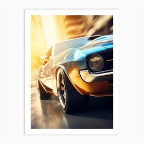 American Muscle Car In The City 002 Art Print