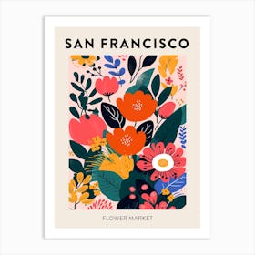 Flower Market Poster San Francisco United States Art Print