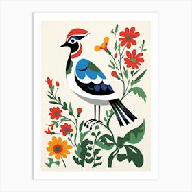 Scandinavian Bird Illustration Lapwing 2 Art Print