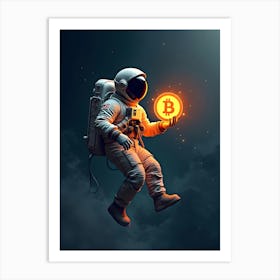 Bitcoin Astronaut 1 Art Print