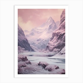 Dreamy Winter Painting Fiordland National Park New Zealand 1 Art Print