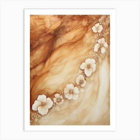 Flowers In The Sand Art Art Print