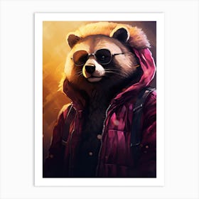 Panda Art In Digital Art Style 4 Art Print