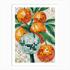 Disco Oranges Art Print