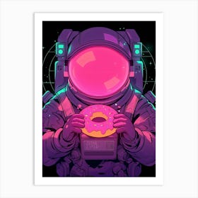 Donut Astronaut Art Print