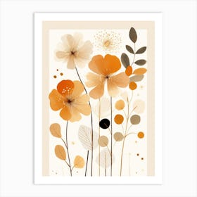 Orange Flowers 3 Art Print