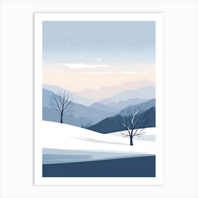 Winter Landscape With Trees Art Print