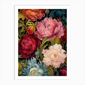 Peonies Wallpaper Art Print