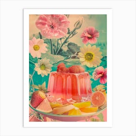 Pink Jelly Retro Collage 3 Art Print