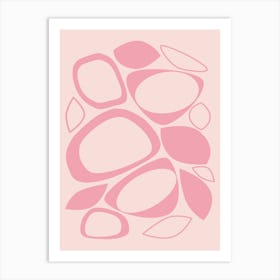 Mid Century Modern Abstract Rose Pink Art Print