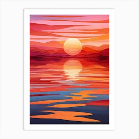 Sunset On The Water 1 Art Print