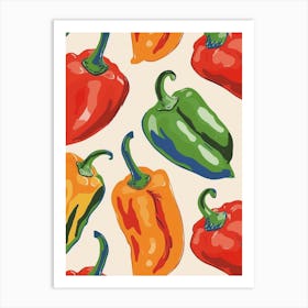 Mixed Pepper Pattern 1 Art Print