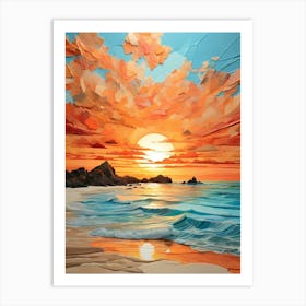 Sunset On The Beach 35 Art Print