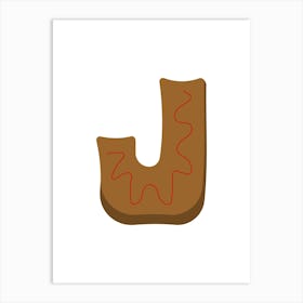 Gingerbread Decorative Letters Living Room Holiday Display 10 Art Print