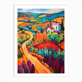 Agrigento Italy 4 Fauvist Painting Art Print