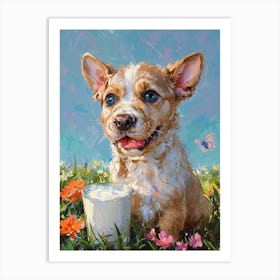 Milk Dog Art Print
