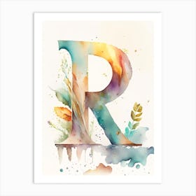 R, Letter, Alphabet Storybook Watercolour 5 Art Print