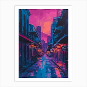 Bourbon Street Retro Pop Art 3 Art Print