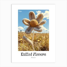 Knitted Flowers Daisies 4 Art Print