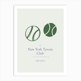 Retro Tennis Poster Art Print