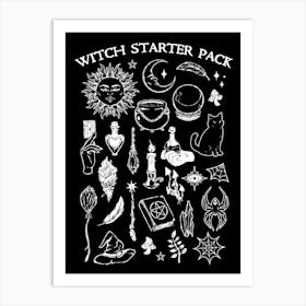 Witch Starter Pack - Dark Cool Goth Witch Pack Gift Art Print