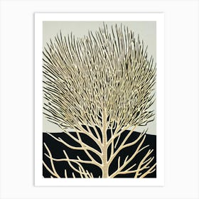 Acropora Millepora Ii Linocut Art Print