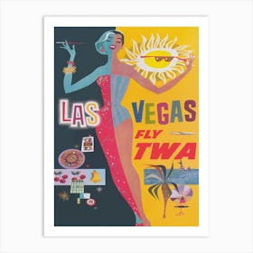 Las Vegas Casino Retro Vintage Travel Poster Art Print