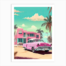 Pink Palm Springs Kitsch 2 Art Print