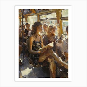 'People On A Bus' Art Print