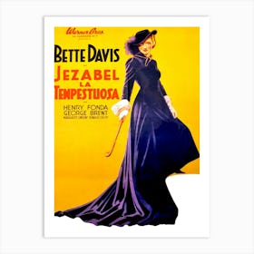 Bette Davis, Jazebal, Movie Poster Art Print