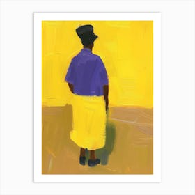 Woman In Yellow Skirt Art Print