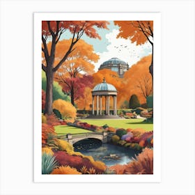 Royal Botanic Garden Edinburgh United Kingdom In Autumn 2 Art Print