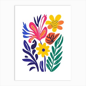 Flowers And Leaves 10 Art Print