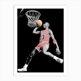 Michael Jordan Line Art Art Print